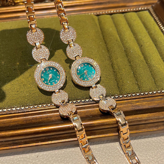 Emerald Vintage Bracelet Women's Watch